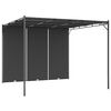 vidaXL antracitsz&uuml;rke kerti pavilon oldalf&uuml;gg&ouml;nnyel 3 x 3 x 2,25 m