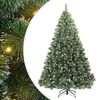 vidaXL Mű kar&aacute;csonyfa 300 LED-del &aacute;llv&aacute;nnyal Z&ouml;ld 210 cm PE &eacute;s PVC