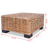 vidaXL term&eacute;szetes rattan doh&aacute;nyz&oacute;asztal 45 x 45 x 30 cm