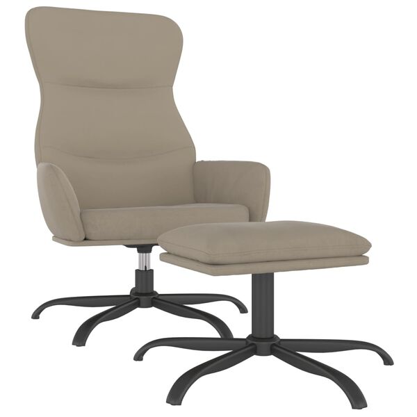 vidaXL vil&aacute;gossz&uuml;rke mikrosz&aacute;las sz&ouml;vet pihenőfotel l&aacute;btart&oacute;val