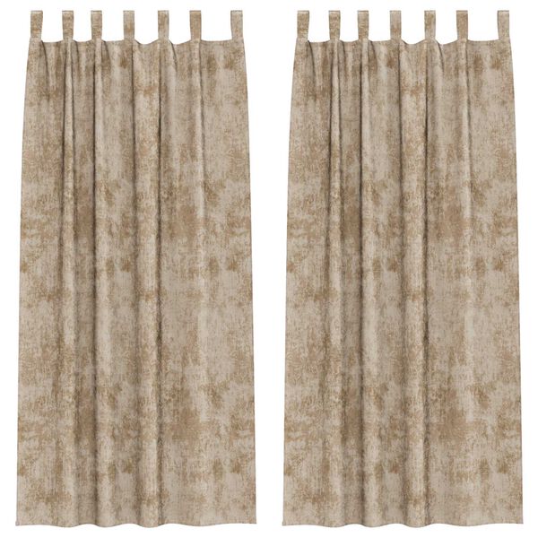 vidaXL Bársonyfüggönyök 2 pcs pezsgőszín 260 x 140 cm Bársony