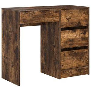 vidaXL Asztal F&uuml;st&ouml;lt t&ouml;lgy Szerelt Fa 90 x 37.5 x 75 cm