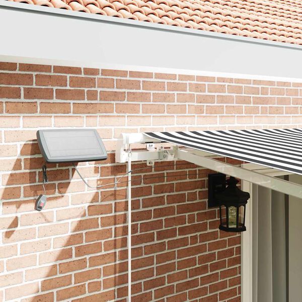 vidaXL antracitsz&uuml;rke-feh&eacute;r LED-es k&eacute;zi napellenző 450 x 300 cm