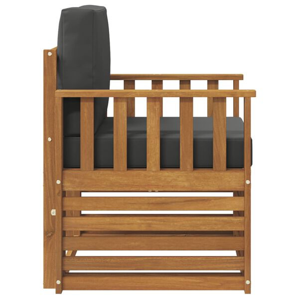 vidaXL K&uuml;lt&eacute;ri kanap&eacute; szett T&ouml;m&ouml;r ak&aacute;cfa &eacute;s poli&eacute;szter Term&eacute;szetes