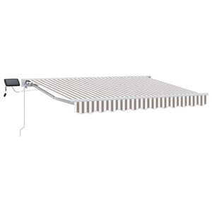 vidaXL K&eacute;zi napellenző keret LED vil&aacute;g&iacute;t&aacute;ssal 4,5 &times; 3,5 m