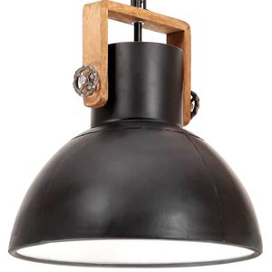 vidaXL kerek fekete ipari f&uuml;ggől&aacute;mpa 25 W 40 cm E27