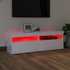 vidaXL magasfényű fehér TV-szekrény LED-lámpákkal 120 x 35 x 40 cm