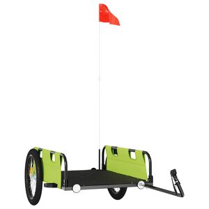 vidaXL zöld oxford szövet és vas kerékpár-utánfutó