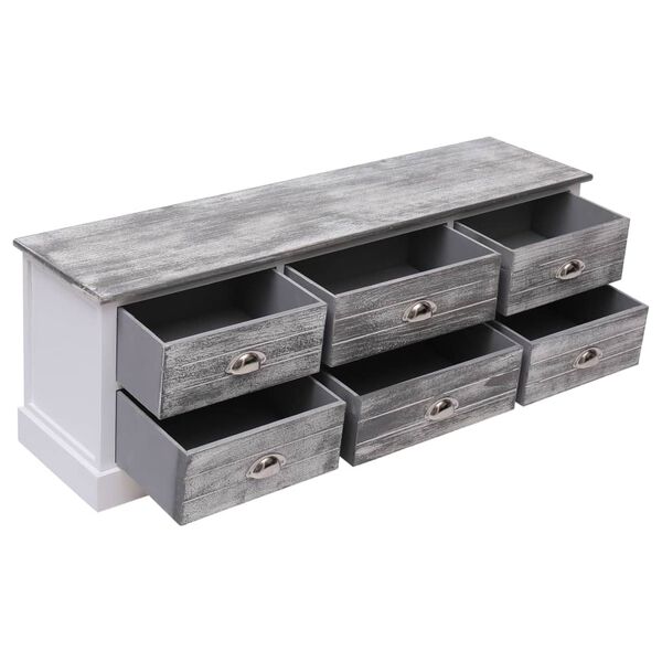 vidaXL szürke fa előszoba pad 115 x 30 x 40 cm