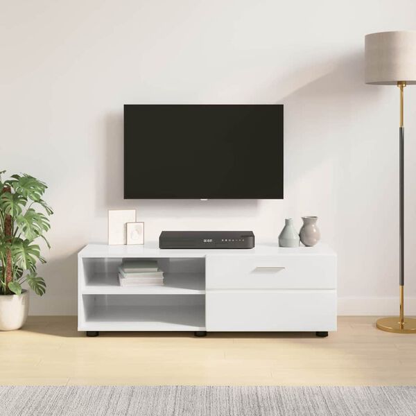 vidaXL F&aacute;b&oacute;l K&eacute;sz&uuml;lt Szekr&eacute;ny Magas F&eacute;nyű Feh&eacute;r 100,5 x 39 x 30 cm