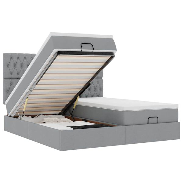 vidaXL Ottom&aacute;n &aacute;gykeret matracokkal Vil&aacute;gossz&uuml;rke 160x200cm sz&ouml;vet