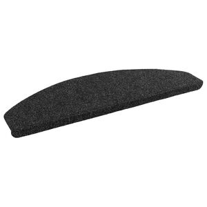 vidaXL &Ouml;ntapad&oacute;s l&eacute;pcsőszőnyegek 15 db 80 x 28 x 3,5 cm Fekete
