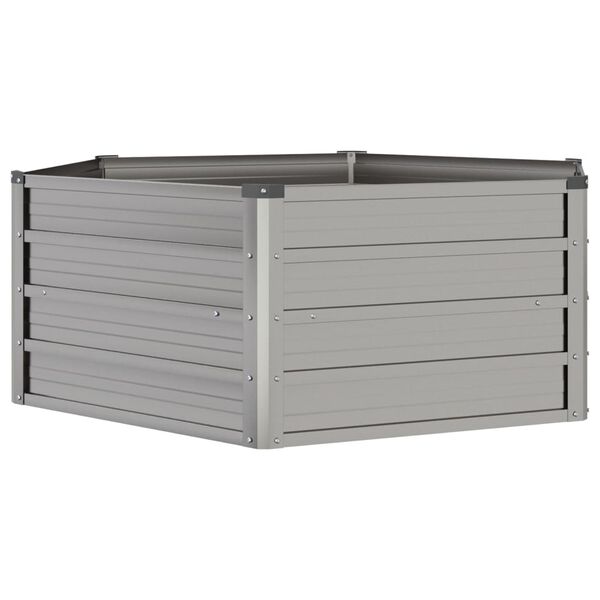 vidaXL rozsda színű corten acél kerti magaságyás 129 x 129 x 45 cm