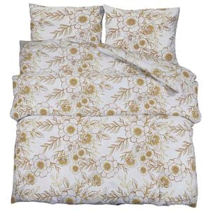 vidaXL feh&eacute;r &eacute;s barna &aacute;gyneműhuzat-garnit&uacute;ra 240x220 cm pamut