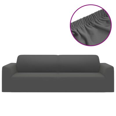 vidaXL 3-személyes sztreccs poliészterdzsörzé kanapéhuzat