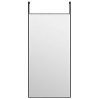 vidaXL fekete üveg és alumínium ajtótükör 40x80 cm