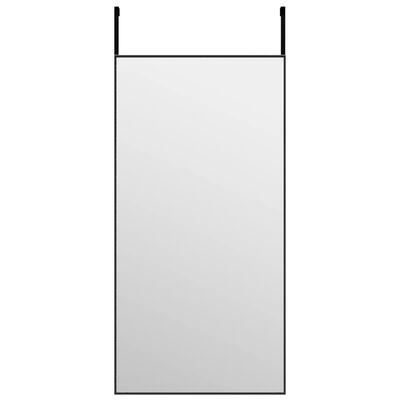 vidaXL fekete üveg és alumínium ajtótükör 40x80 cm