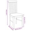 vidaXL 2 db fehér tömörfa gumiból készült étkezőszékek párnákkal
