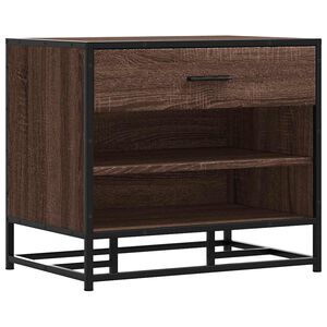 vidaXL cipőpad barna t&ouml;lgy 60x40x53,5 cm G&eacute;pi fa &eacute;s f&eacute;m