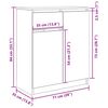 vidaXL feh&eacute;r szerelt fa t&aacute;lal&oacute;szekr&eacute;ny fi&oacute;kos 71x35x84 cm