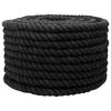 vidaXL Pamut K&ouml;t&eacute;l 20 mm 100 m Fekete 100% Pamut