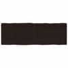 vidaXL s&ouml;t&eacute;tbarna kezelt t&ouml;m&ouml;r asztallap 120x40x(2-4) cm
