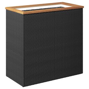 vidaXL fekete polyrattan &uuml;ltetől&aacute;da 80 x 40 x 80 cm