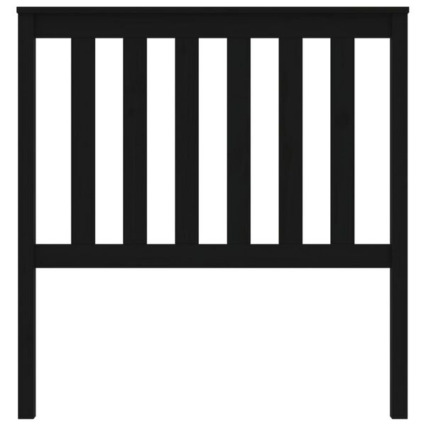 vidaXL fekete tömör fenyőfa ágyfejtámla 96 x 6 x 101 cm