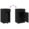 vidaXL &Ouml;lt&ouml;zk&ouml;dőasztal fi&oacute;kkal 2 pcs Fekete 40 x 41 x 75 cm Faanyag