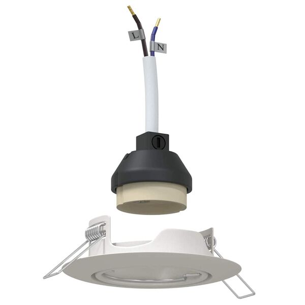 vidaXL Spotl&aacute;mpa 12 pcs Feh&eacute;r 9 x 9 x 2.5 cm F&eacute;m