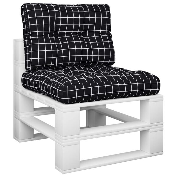 vidaXL 2 db fekete kock&aacute;s sz&ouml;vet raklapp&aacute;rna