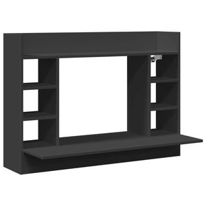 vidaXL fekete szerelt fa falra szerelhető &iacute;r&oacute;asztal 105 x 48 x 75 cm