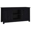 vidaXL fekete t&ouml;m&ouml;r fenyőfa TV-szekr&eacute;ny 103 x 36,5 x 52 cm