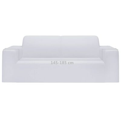 vidaXL 2-személyes fehér sztreccs poliészterdzsörzé kanapé-védőhuzat