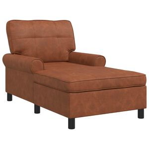 vidaXL P&Aacute;R&Aacute;S FOTEL Barna Műbőr 91 x 157 x 91 cm
