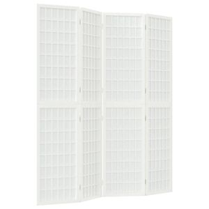 vidaXL 4 paneles feh&eacute;r jap&aacute;n st&iacute;lus&uacute; &ouml;sszecsukhat&oacute; parav&aacute;n 160x170 cm