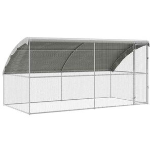 vidaXL Csirkeketrec 2 db Ez&uuml;st 400 x 200 x 200 cm Horganyzott ac&eacute;l