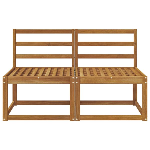 vidaXL 2 Darab K&uuml;lt&eacute;ri k&ouml;z&eacute;pső kanap&eacute; T&ouml;m&ouml;r Ak&aacute;cfa Term&eacute;szetes