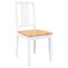 vidaXL 2 db fehér tömörfa gumiból készült étkezőszékek