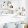 vidaXL 2 db magasf&eacute;nyű feh&eacute;r MDF lebegő fali polc 80 x 23,5 x 3,8 cm