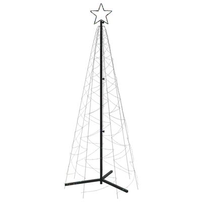 vidaXL kúp alakú karácsonyfa 200 színes LED-del 70 x 180 cm
