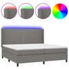 vidaXL s&ouml;t&eacute;tsz&uuml;rke sz&ouml;vet rug&oacute;s &eacute;s LED-es &aacute;gy matraccal 200x200 cm