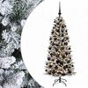 vidaXL Műkar&aacute;csonyfa g&ouml;mbbel 240 cm 300 LED Meleg feh&eacute;r PVC &eacute;s PE