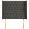 vidaXL sötétszürke bársony fejtámla szárnyakkal 103 x 23 x 118/128 cm