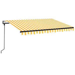 vidaXL s&aacute;rga &eacute;s feh&eacute;r automata napellenző 350 x 250 cm