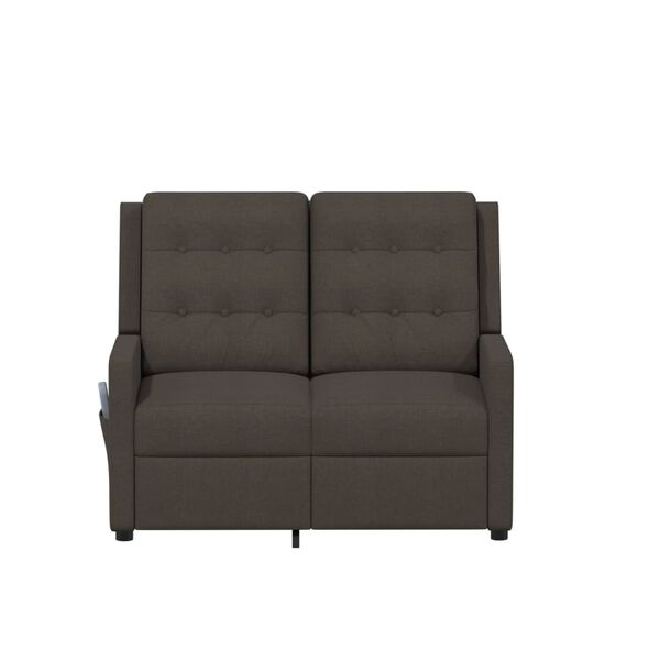 vidaXL 2 személyes barna szövet dönthető masszázsfotel