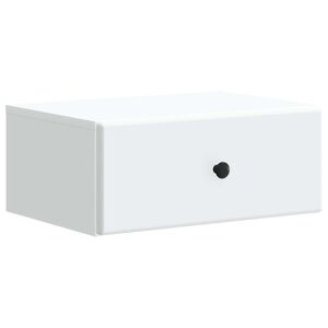 vidaXL Fali &eacute;jjeli szekr&eacute;ny fi&oacute;kkal Feh&eacute;r 49 x 34,5 x 20 cm Szerelt Fa
