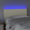 vidaXL kr&eacute;msz&iacute;nű műbőr LED-es fejt&aacute;mla 80 x 5 x 78/88 cm