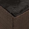 vidaXL Párnás doboz tárolóval Barna 50 x 50 x 50 cm polirattan
