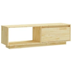 vidaXL t&ouml;m&ouml;r fenyőfa TV-szekr&eacute;ny 110 x 30 x 33,5 cm
